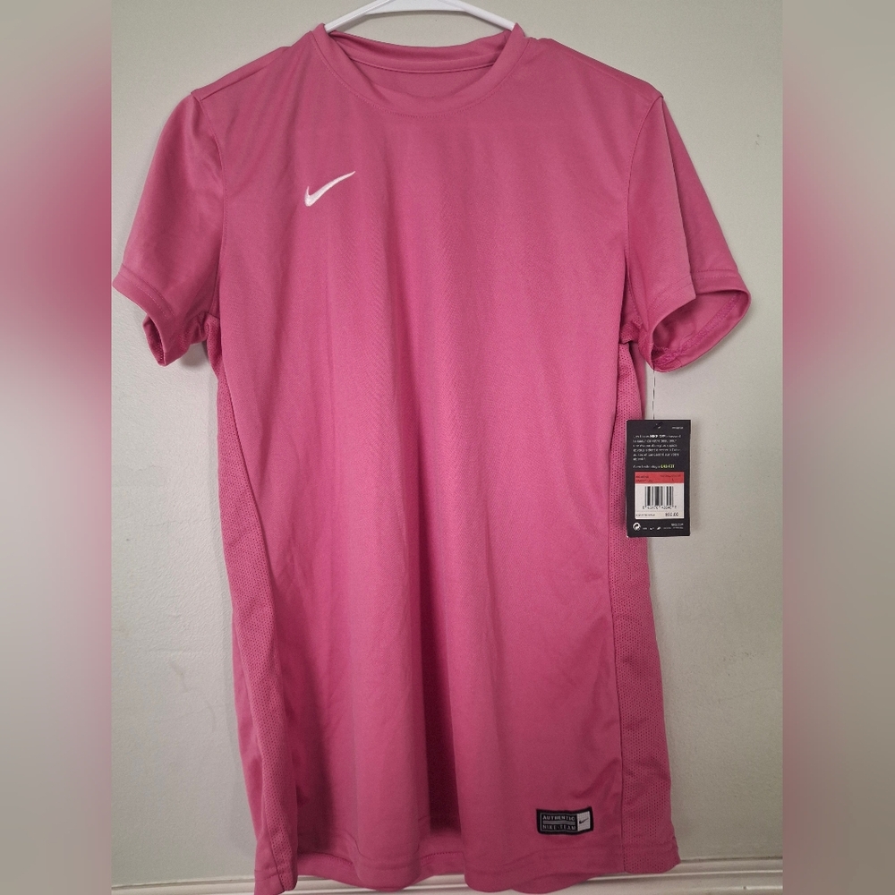 Nike Women Vibrant Pink Short Sleeve Tee Size L